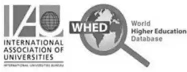 Logos of the International Association of Universities (IAU) and the World Higher Education Database (WHED).